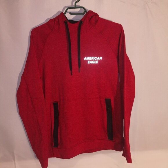 American Eagle Outfitters Flex Ladies Size Small Red Fleece Lined Hoodie - Picture 1 of 6